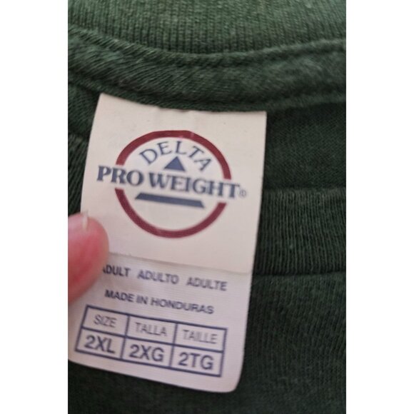 Delta Pro Weight T Shirt Size 2XL Green Lion graphic dreadlocks - Picture 3 of 5